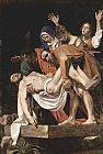 Caravaggio Canvas Paintings - The Entombment of Christ